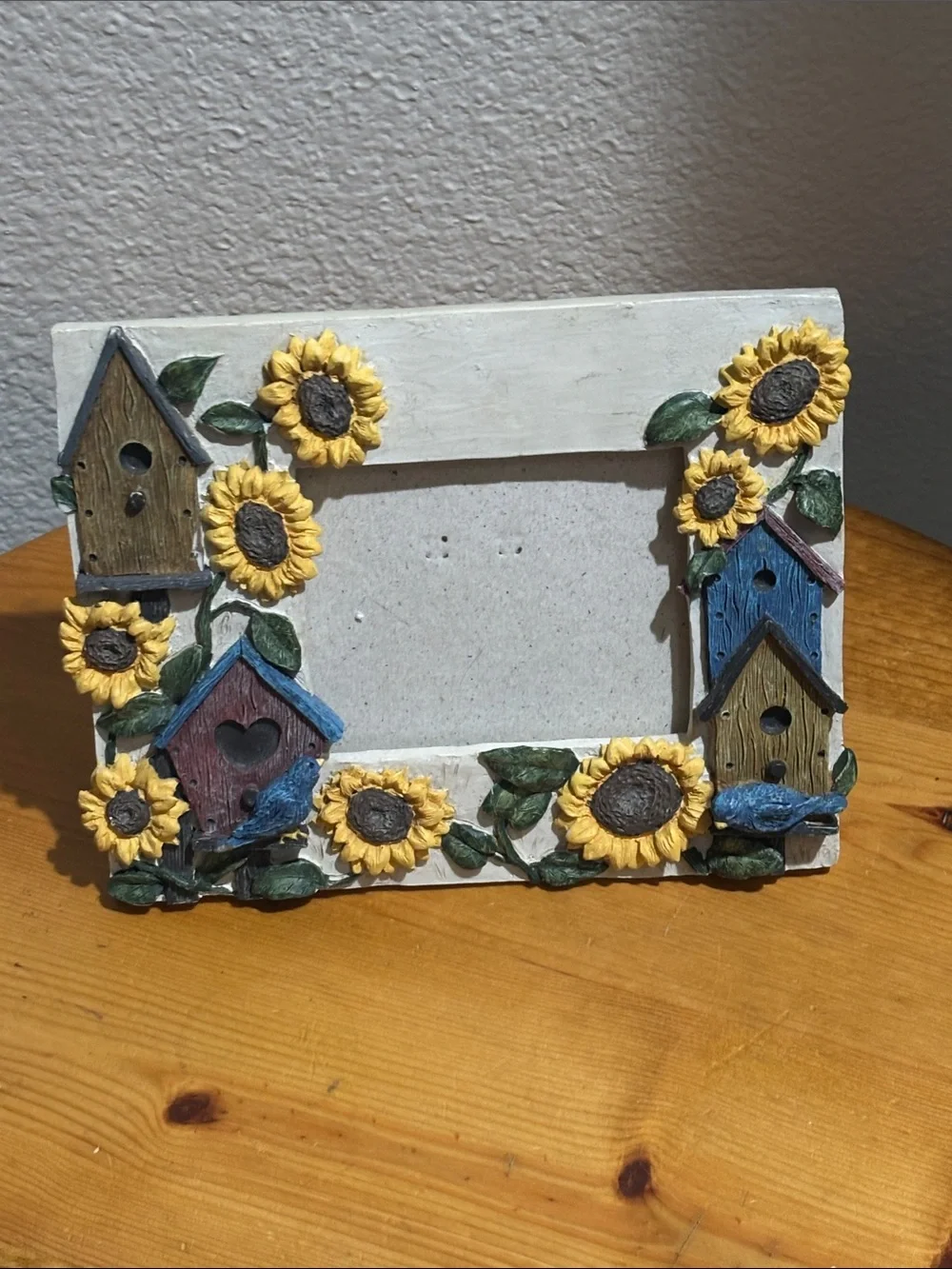 Sunflower & Birdhouse Decorative 4x6 Picture Frame